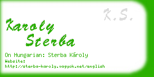 karoly sterba business card